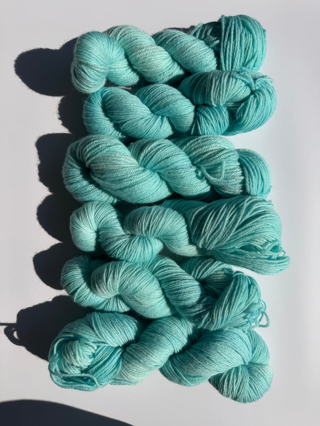 Hand Dyed Yarn-Bright Sky Blue