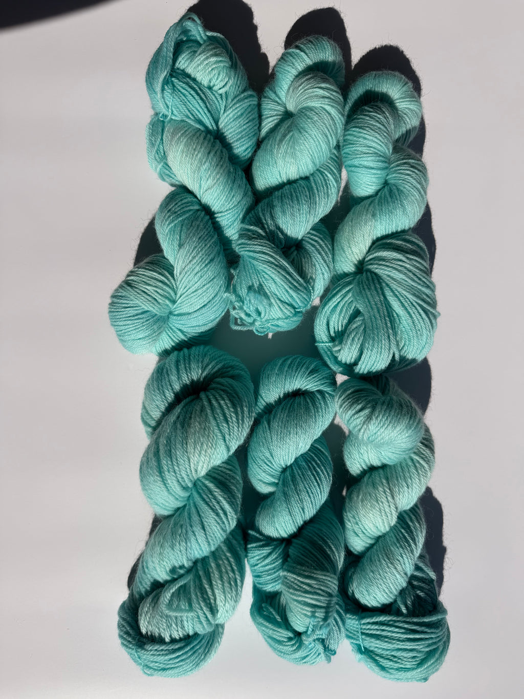 Hand Dyed Yarn-Bright Sky Blue
