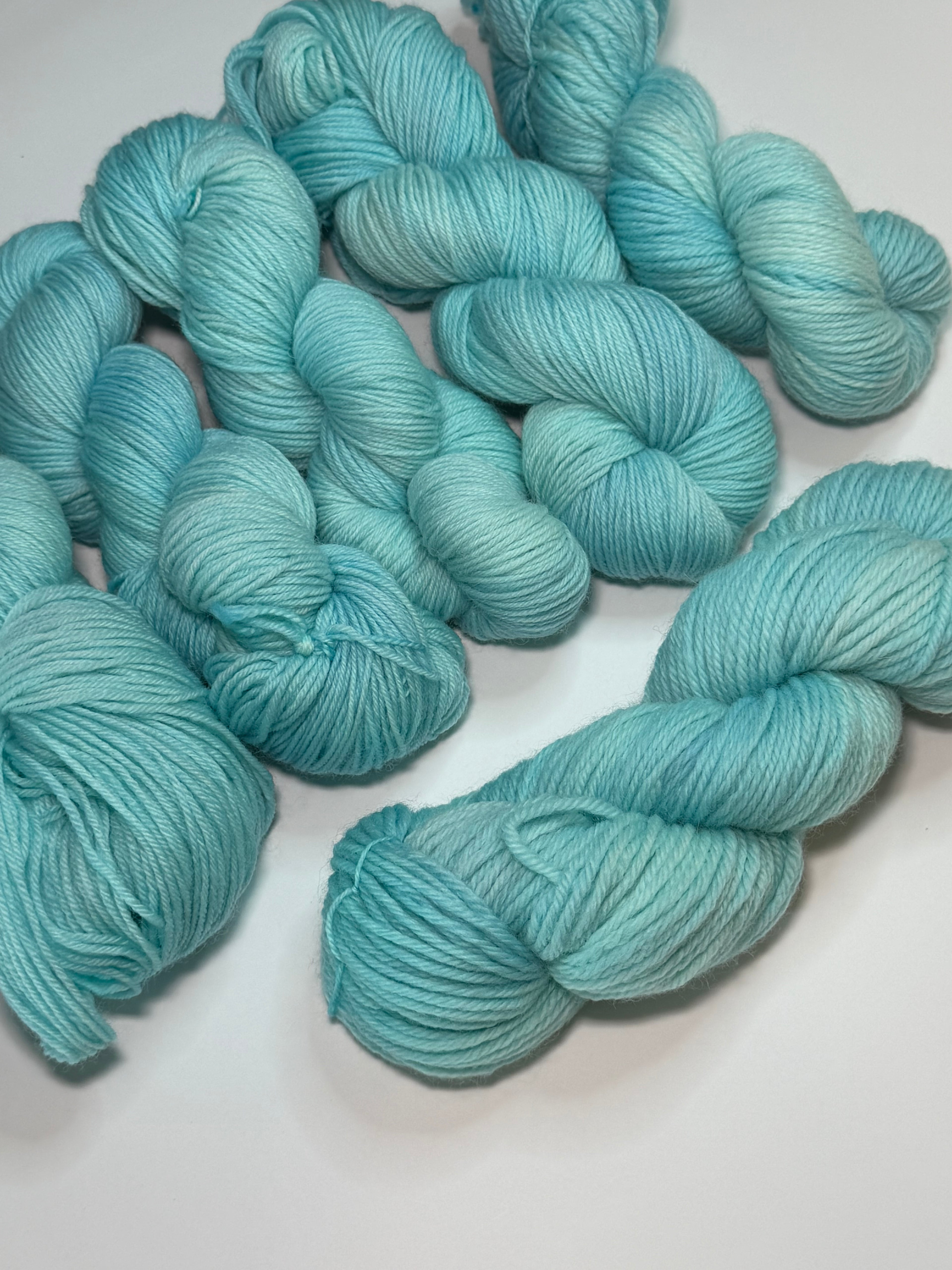 Hand Dyed Yarn-Bright Sky Blue