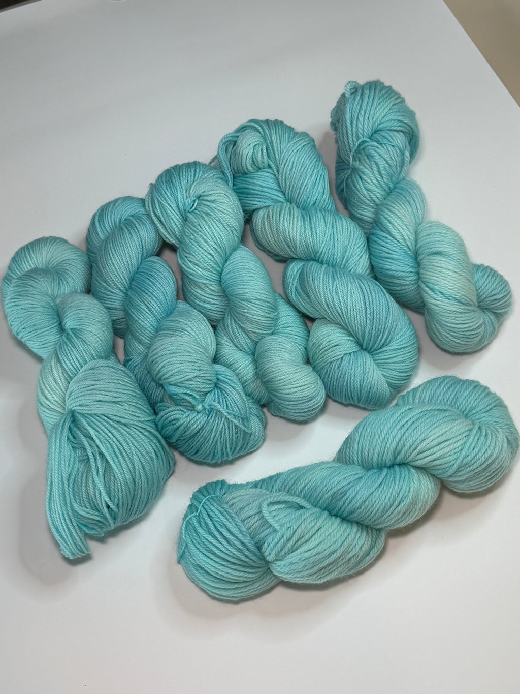 Hand Dyed Yarn-Bright Sky Blue