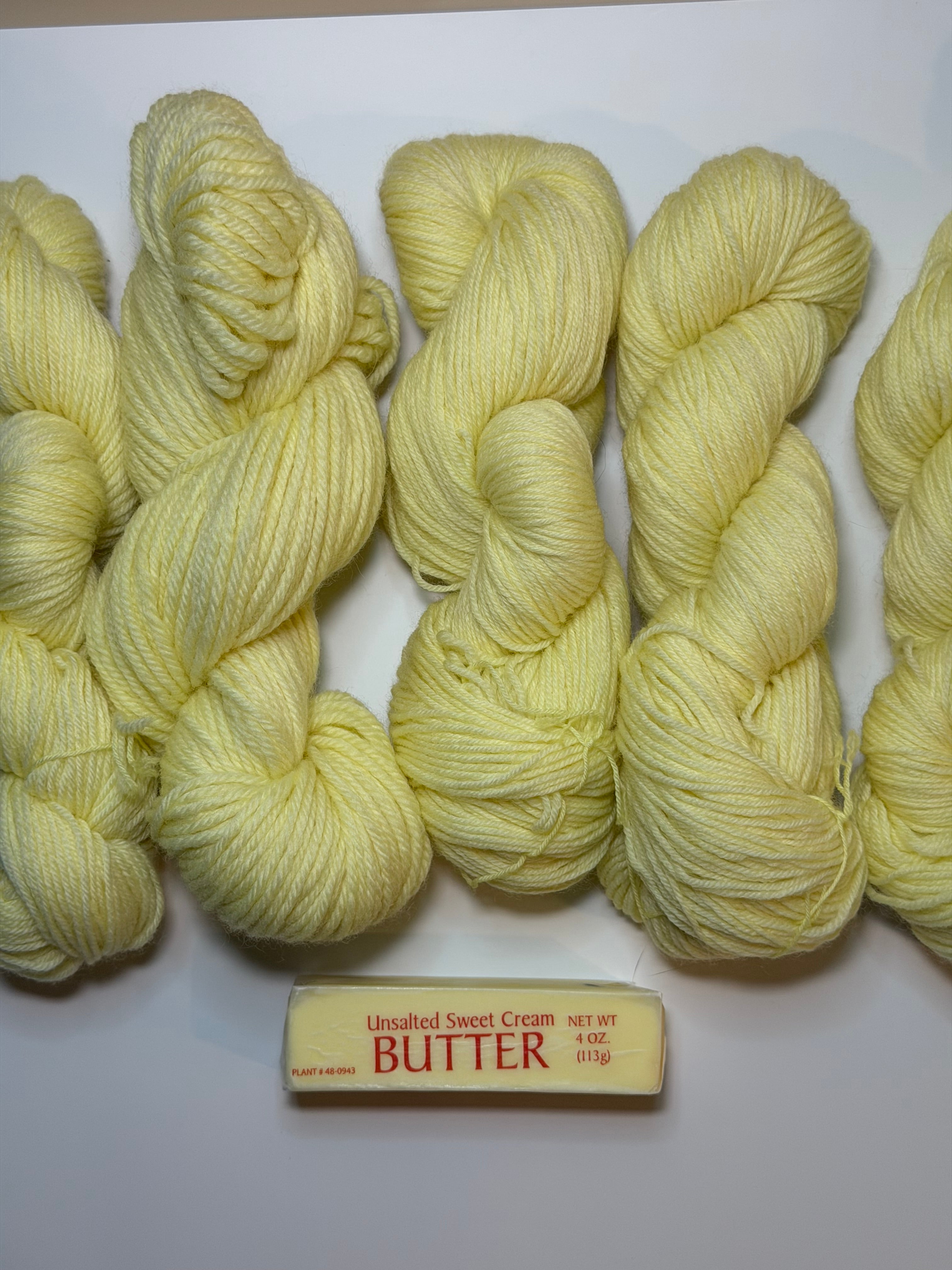 Hand Dyed Yarn-Butter