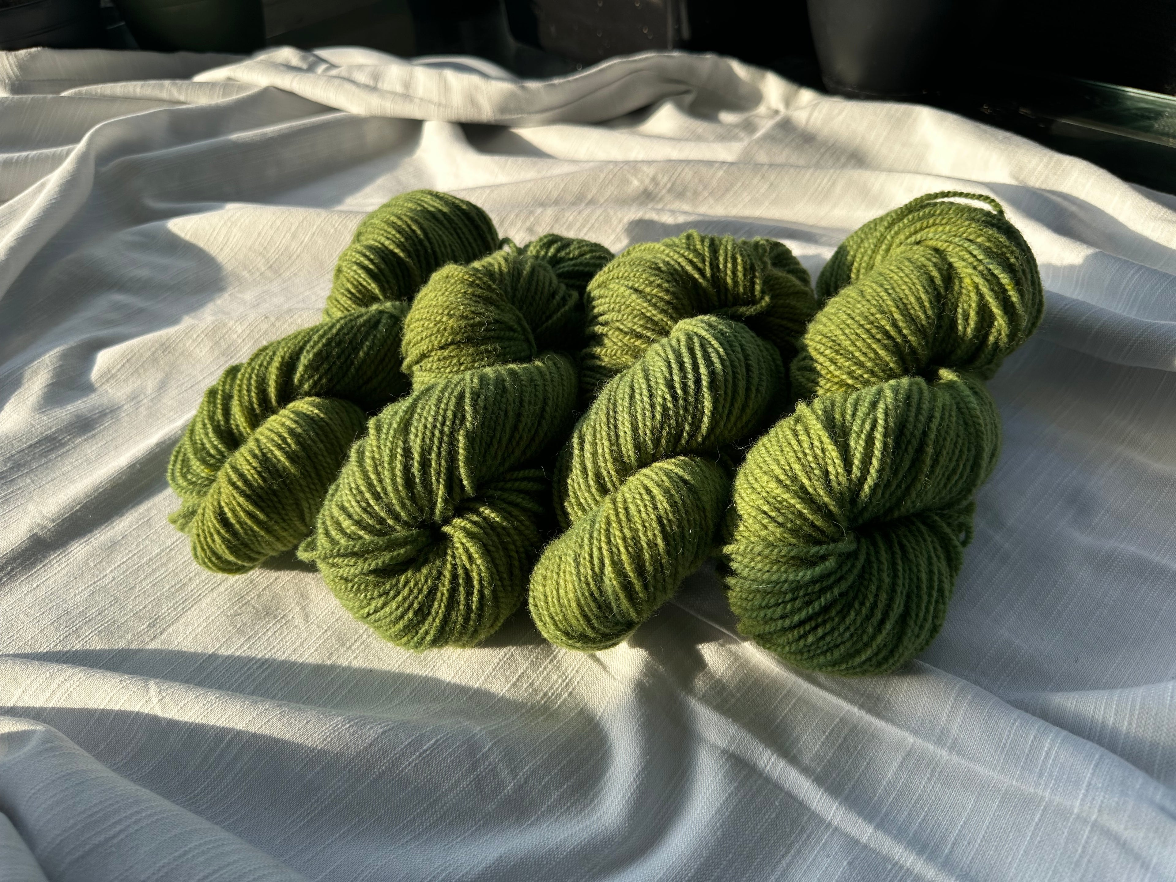 Hand-Dyed Yarn- Moss Green