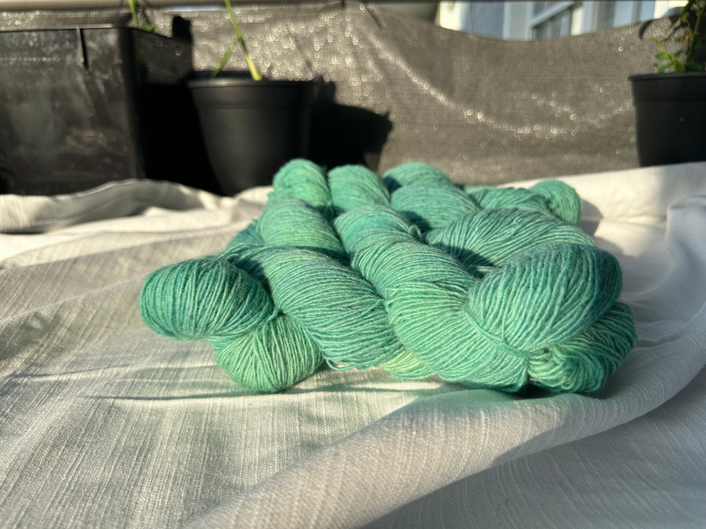 Teal Blue Hand Dyed Yarn